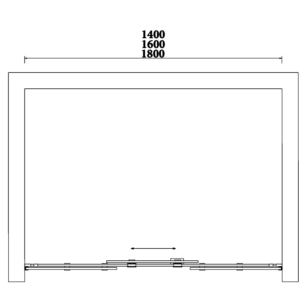 Schéma une porte - Paroi de douche JACORY 6