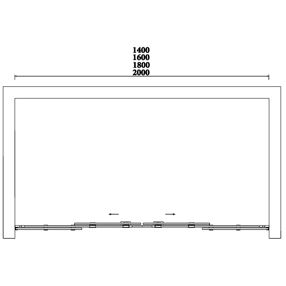 Schéma deux portes - Paroi de douche JACORY 6
