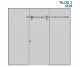 Porte en verre coulissante TILOS 3