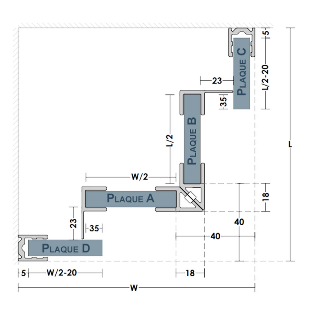 Plan détaillé - cabine de douche STORY 3