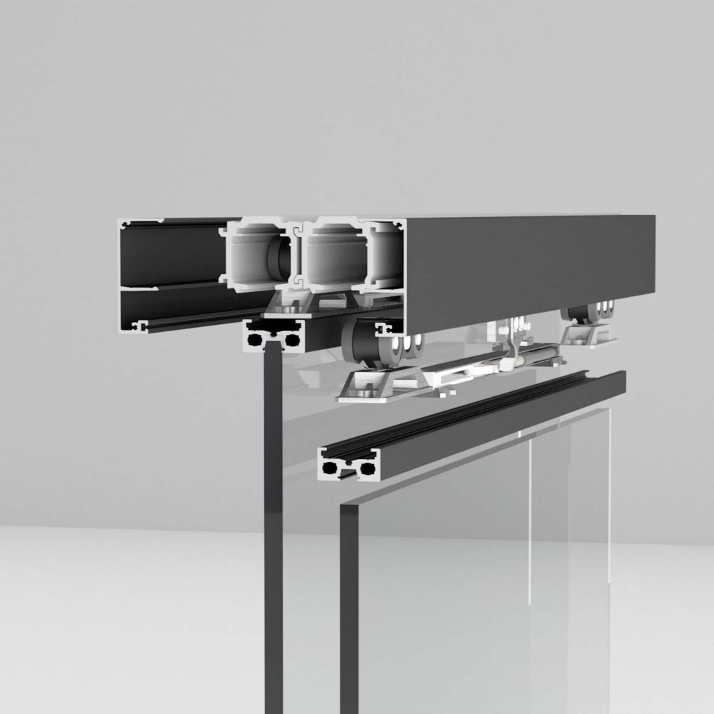 Profilé porte en verre coulissante EVIA V2009