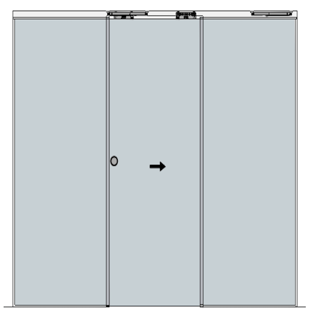 Panneaux de la porte en verre coulissante MILOS 4
