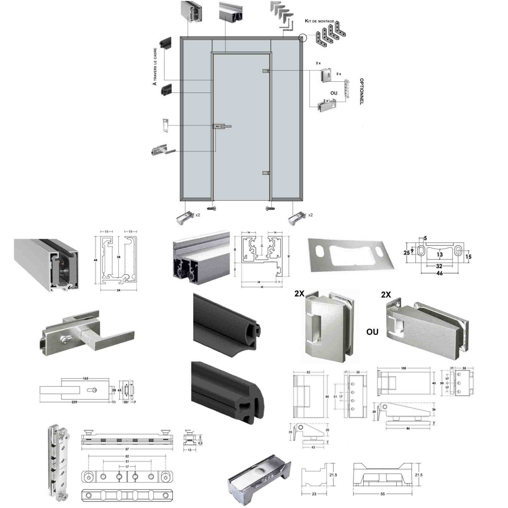 Cloison de bureau ALONISSOS A10 configuration 1