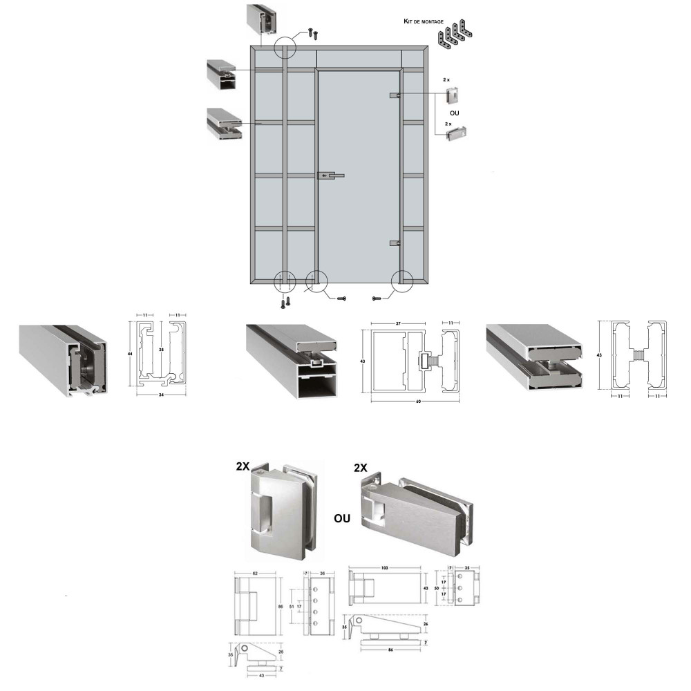 Cloison de bureau ALONISSOS A10 configuration 2