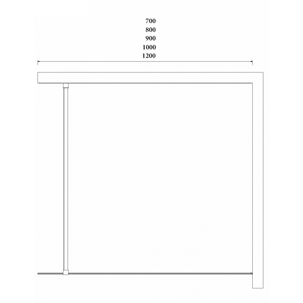 Schéma paroi de douche EXTATY 1