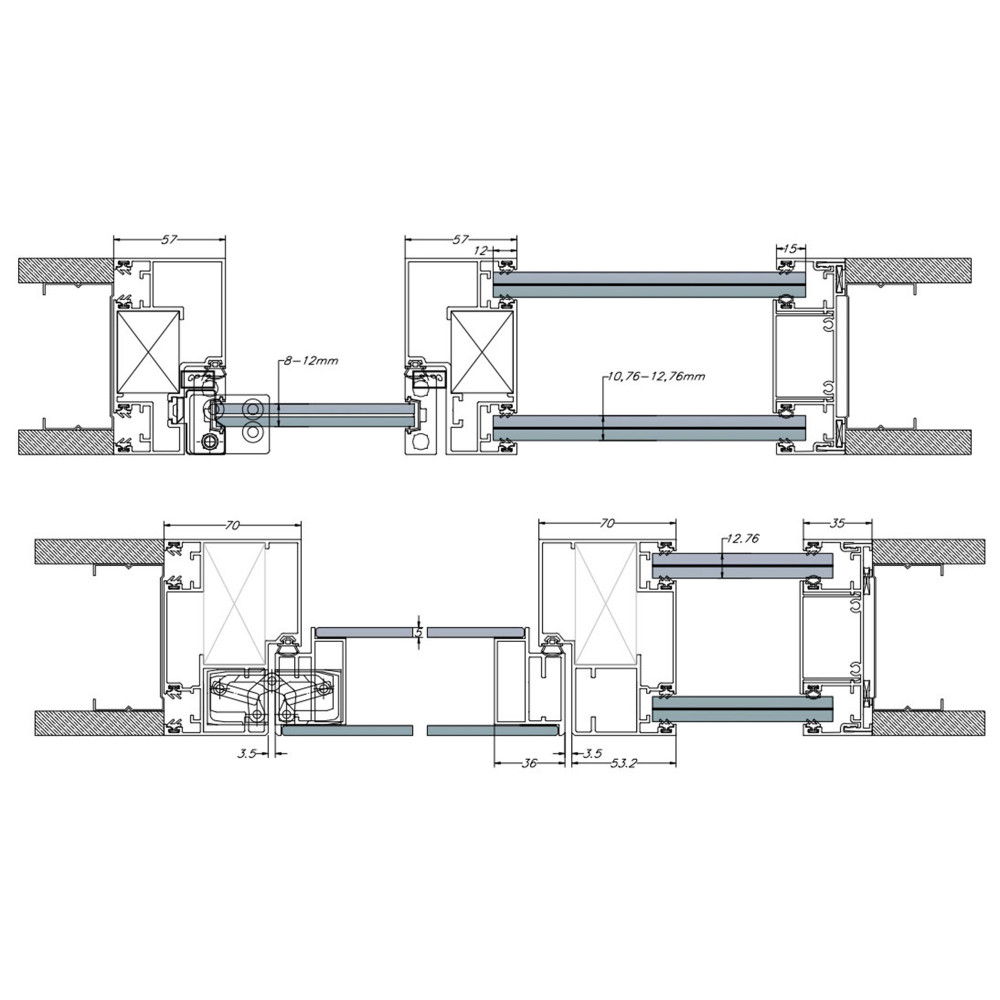 Cloison de bureau ALONISSOS DOUBLE schéma