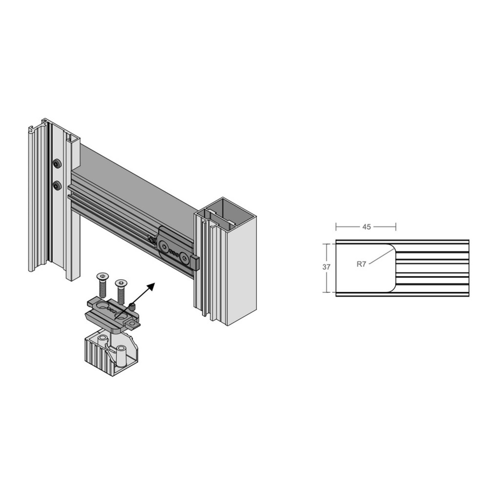 Cloison de bureau ALONISSOS A10 schéma