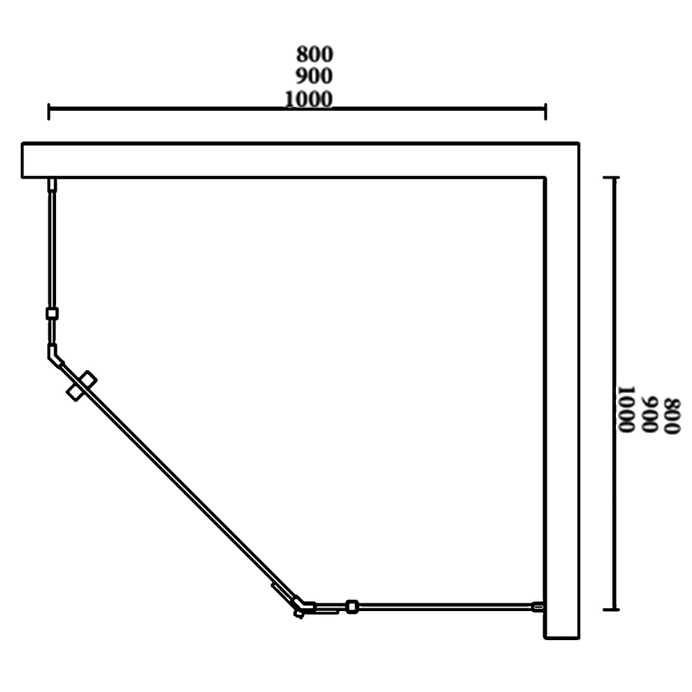 Paroi de douche SENSITIVE 6 SCHEMA