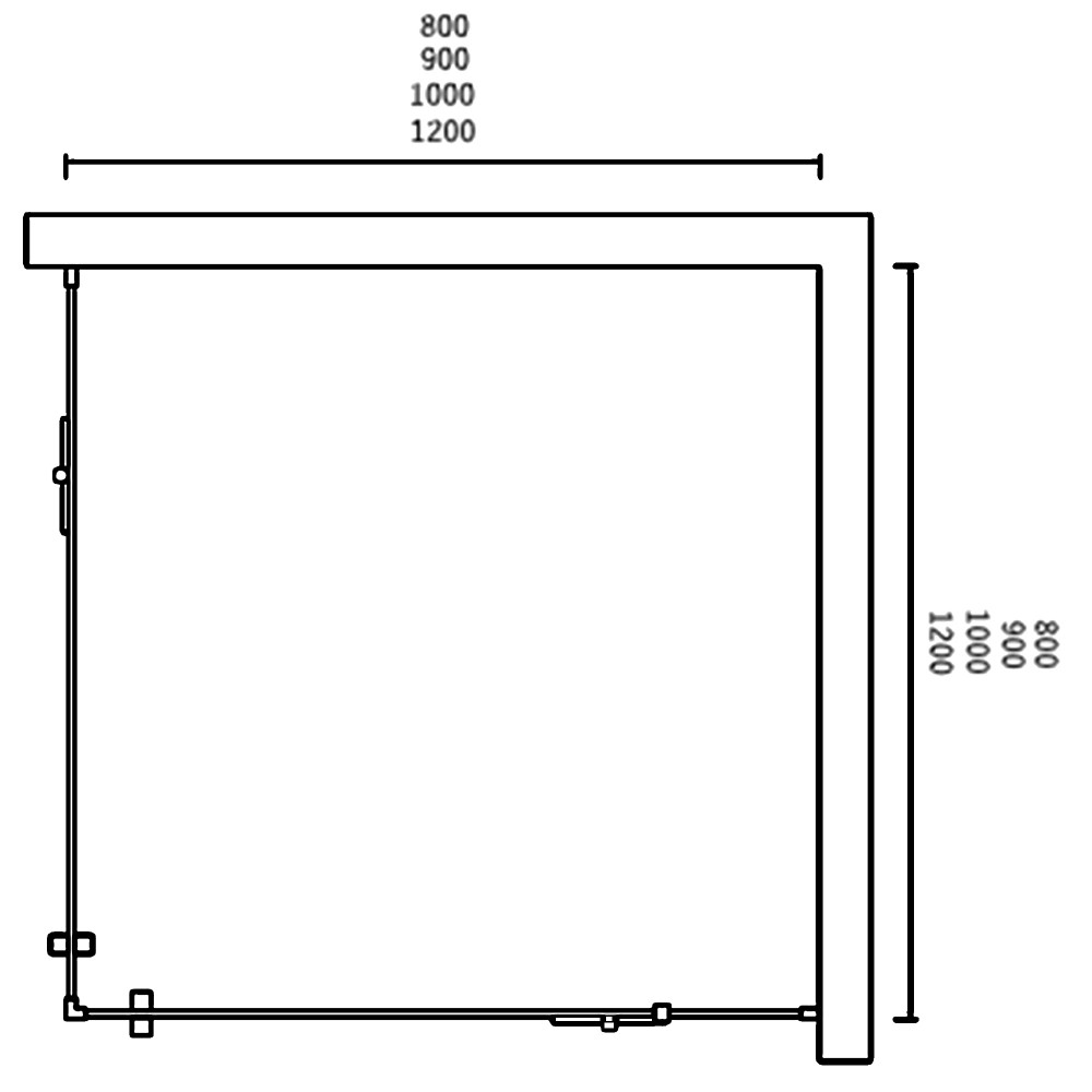 Paroi de douche SENSITIVE 9 schéma