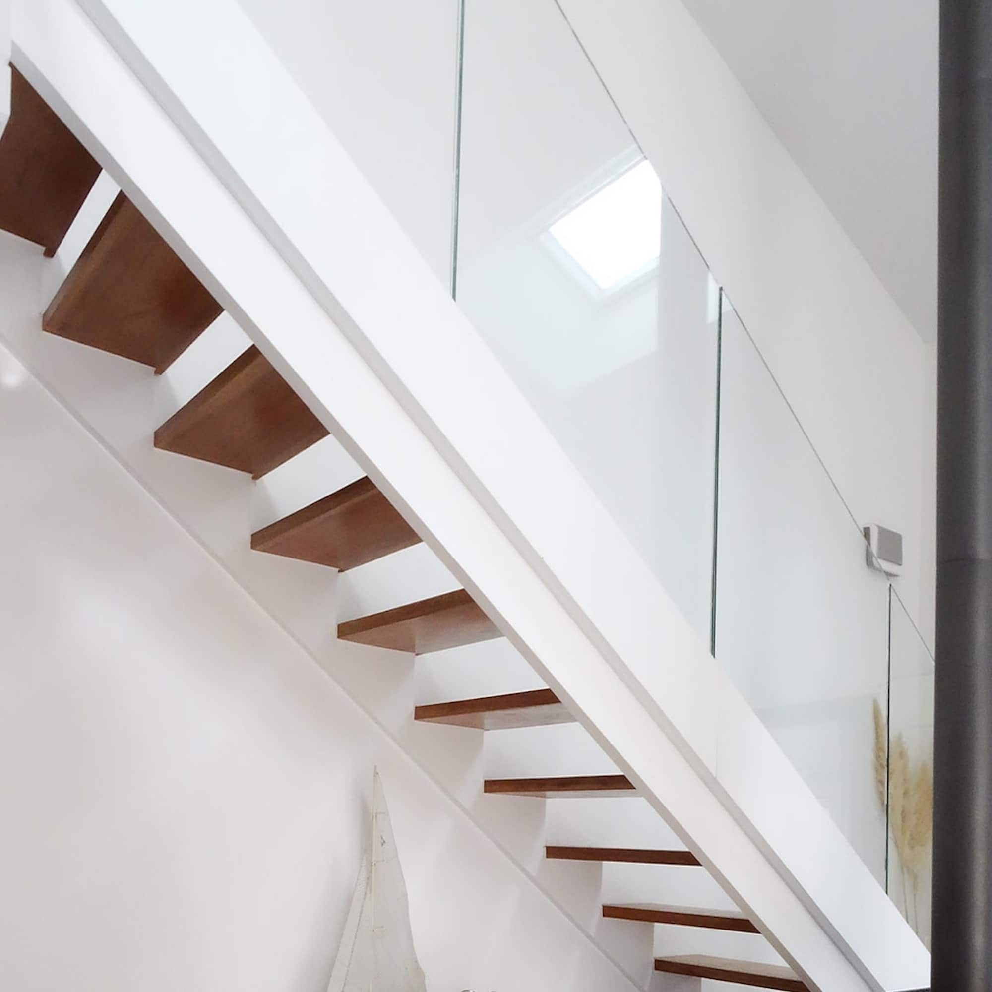 Rampe d'escalier en aluminium anodisé inox
